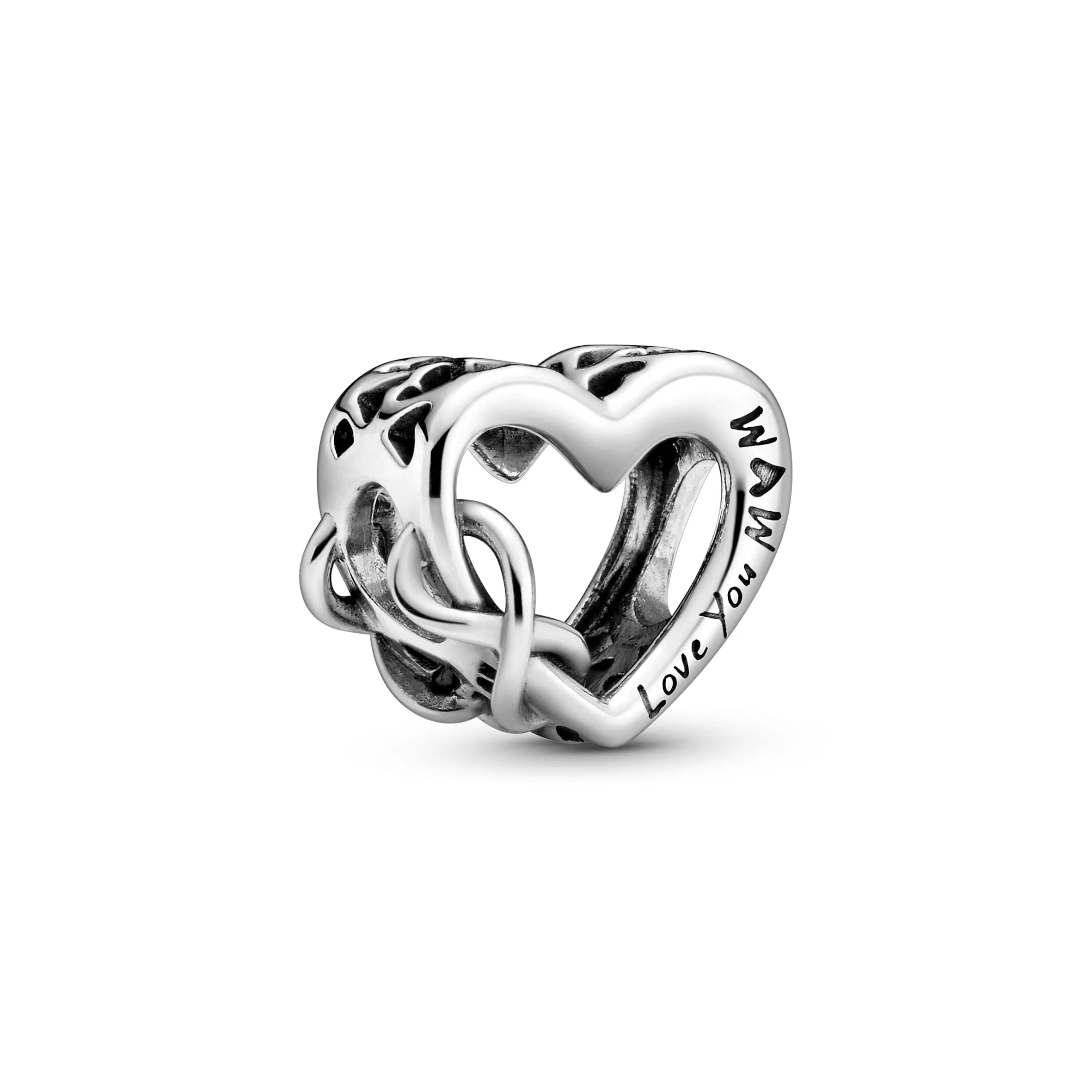 PANDORA Icons Ciondolo in argento Sterling a forma di cuore e simbolo dell'infinito