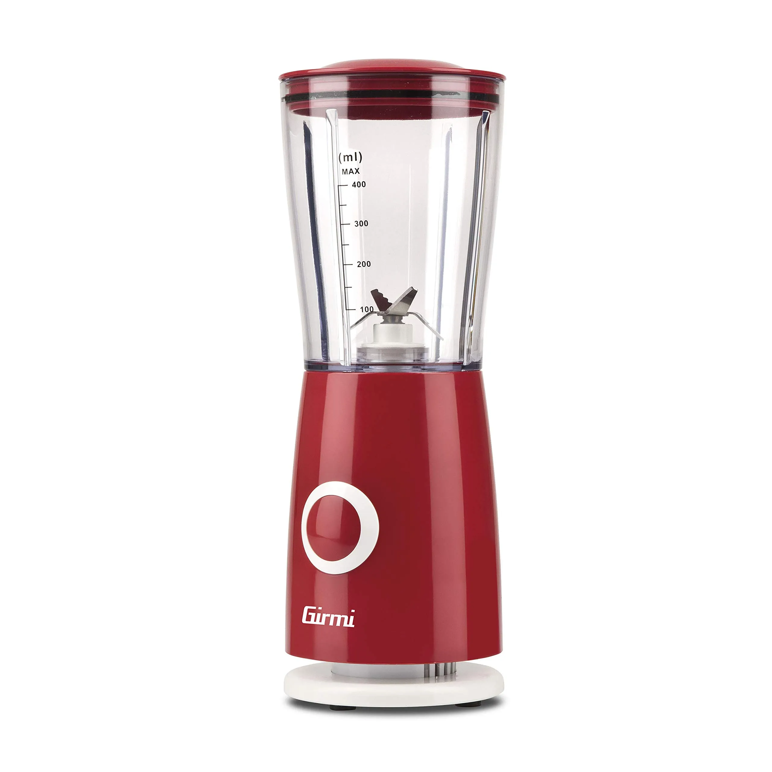 Girmi FR03 Frullatore Elettrico, 170W, 4 Lame In Acciaio INOX, 400 ml, Rosso