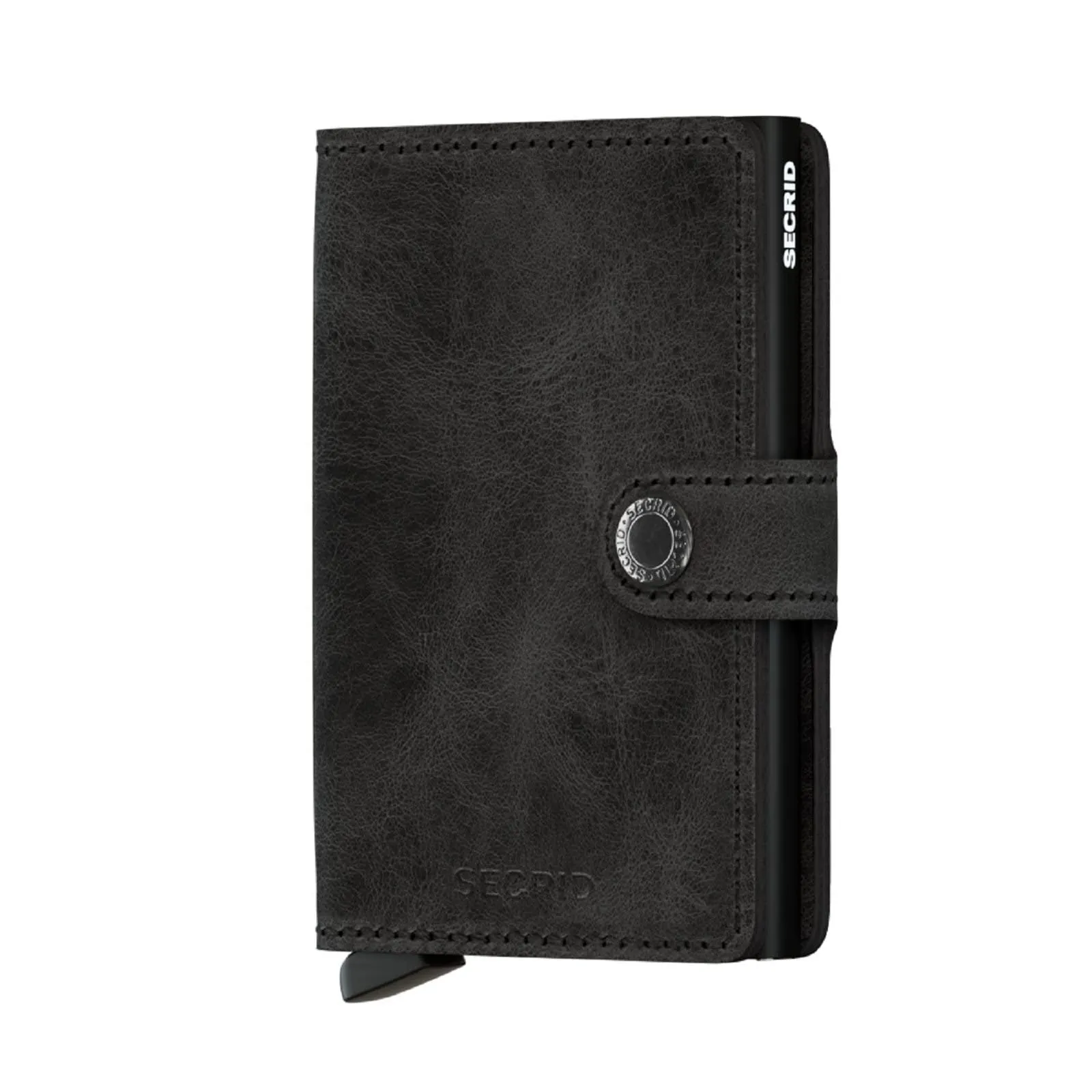 Secrid Il MiniWallet presenta delle dimensioni compatte, ma una grande capacità. Il rivestimento in pelle vintage esterno può contenere banconote, scontrini e tessere, mentre nel Cardprotector in allu
