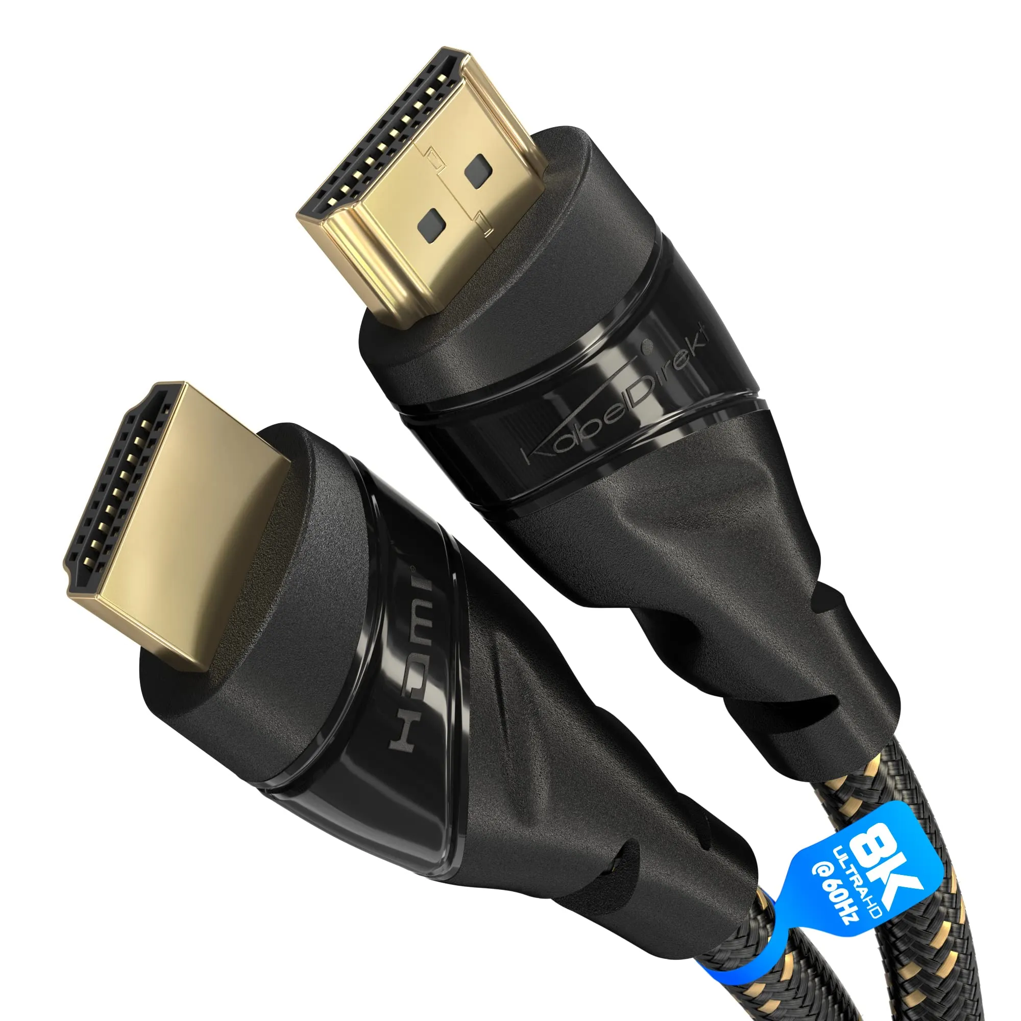KabelDirekt – Cavo HDMI 8K/4K – 1m, nylon