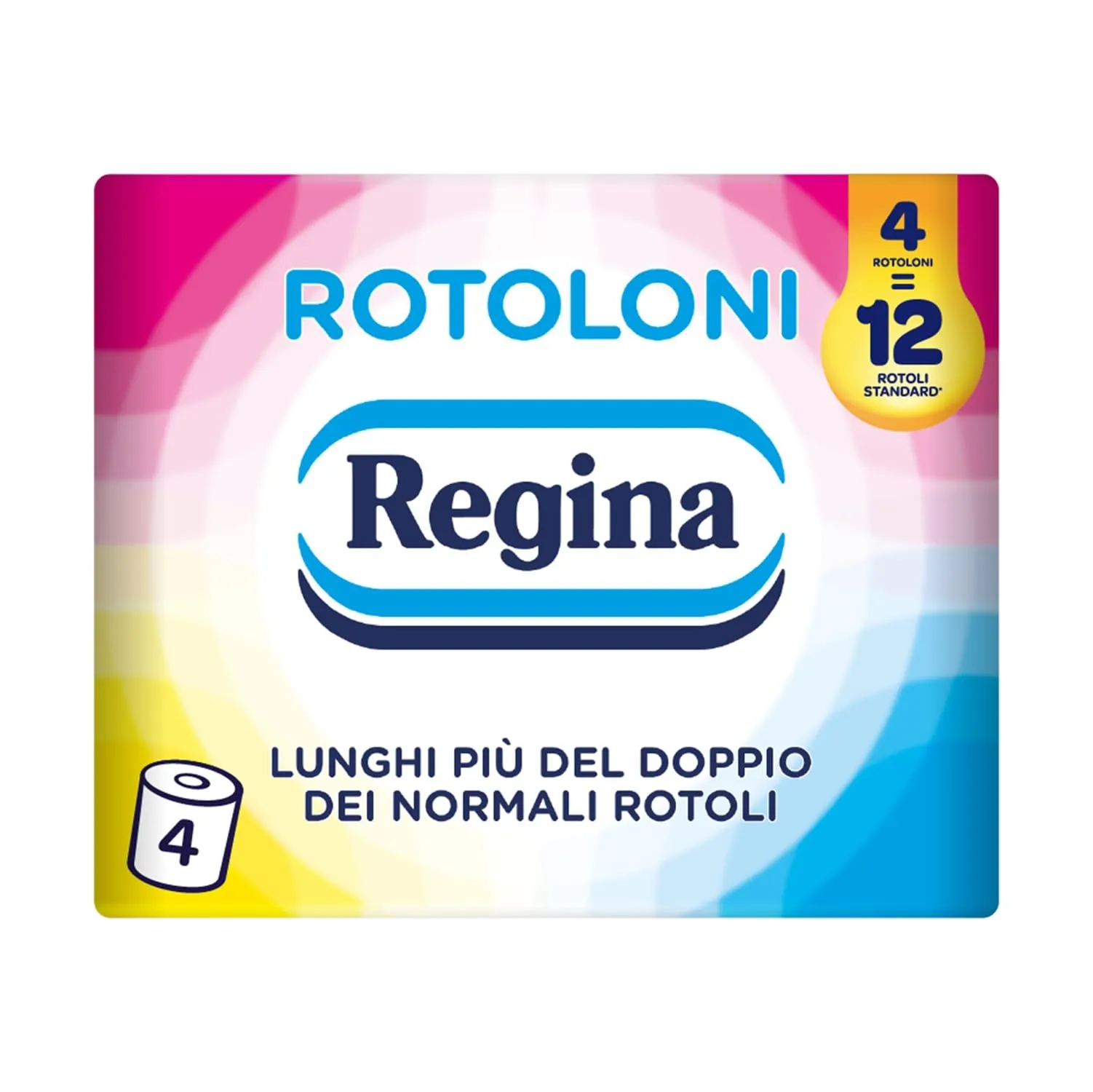 Regina Rotoloni, 4 Maxi Rotoli di Carta Igienica a 2 Veli