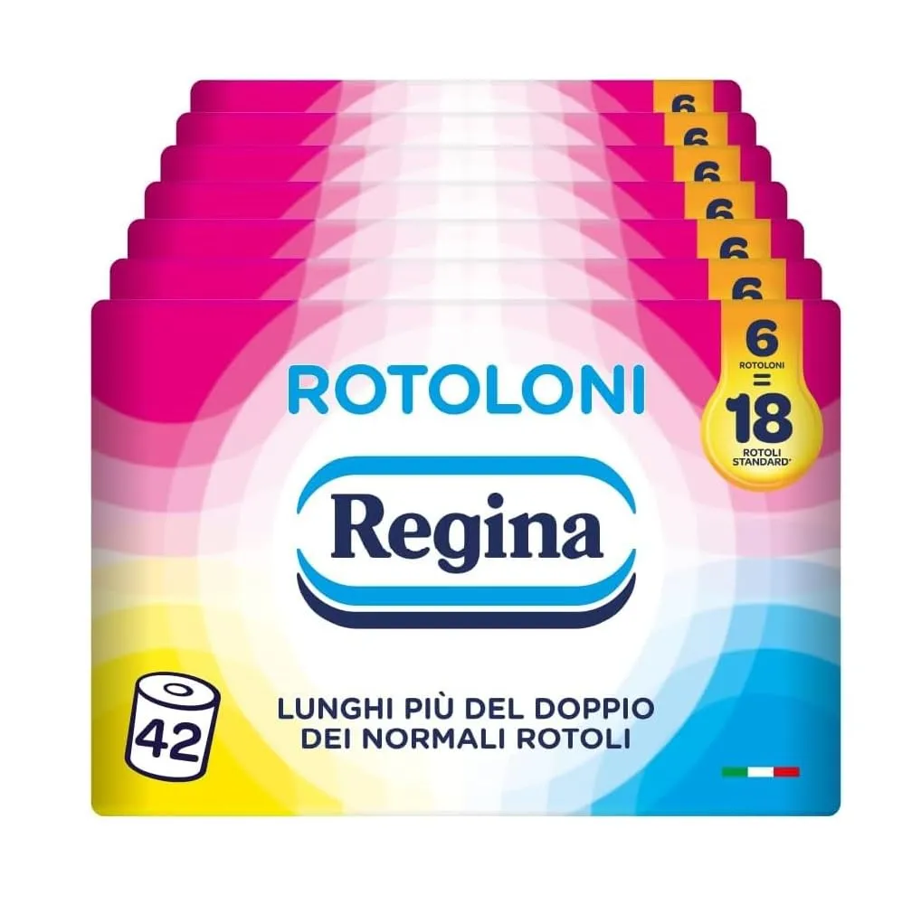 Regina Rotoloni, 42 Maxi Rotoli di Carta Igienica a 2 Veli
