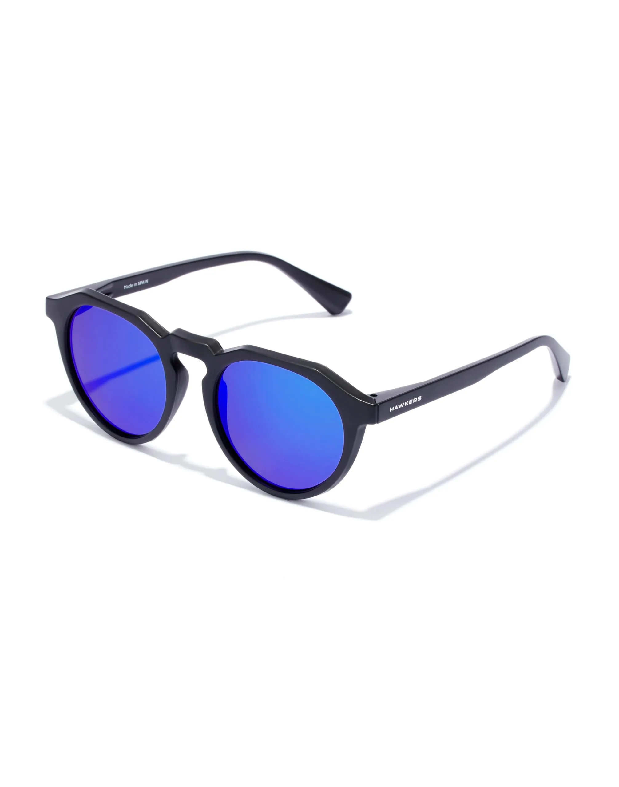 HAWKERS WARWICK, Occhiali da sole Unisex - Adulto, Raw Nero/Blu Polarizzato, Taglia unica