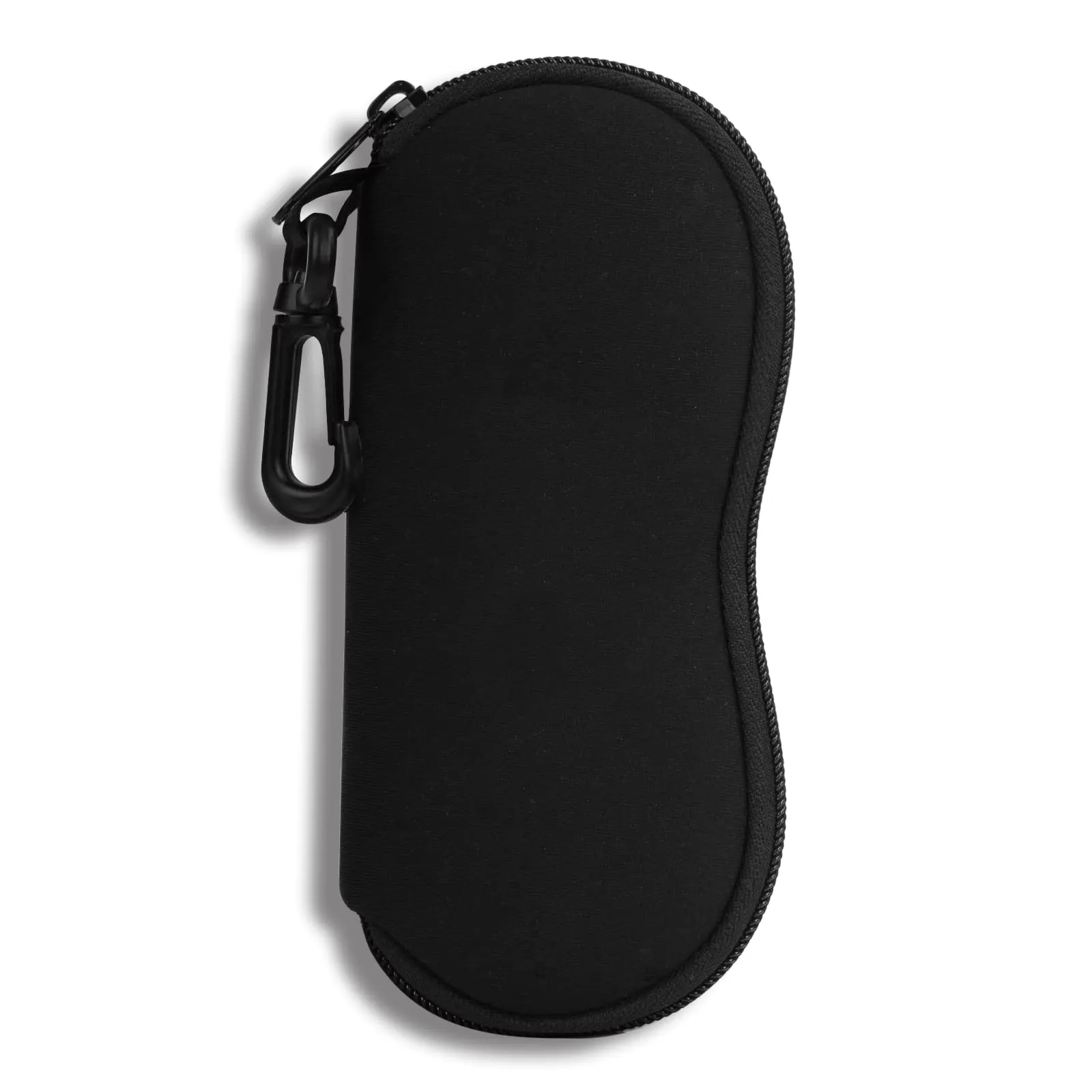 Hion Custodia per occhiali Occhiali da sole Custodia morbida con Clip da Cintura Custodia per Occhiali da Sole con Cerniera in Neoprene Ultraleggero Borsa per Occhiali da Sole Stampata(Nero)