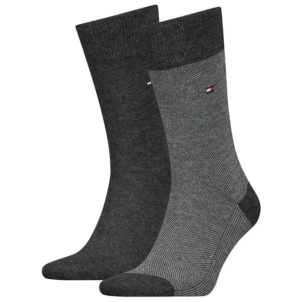 Tommy Hilfiger Classic, Calzini Uomo, Anthracit 226, 43-46 (Pacco da 2)