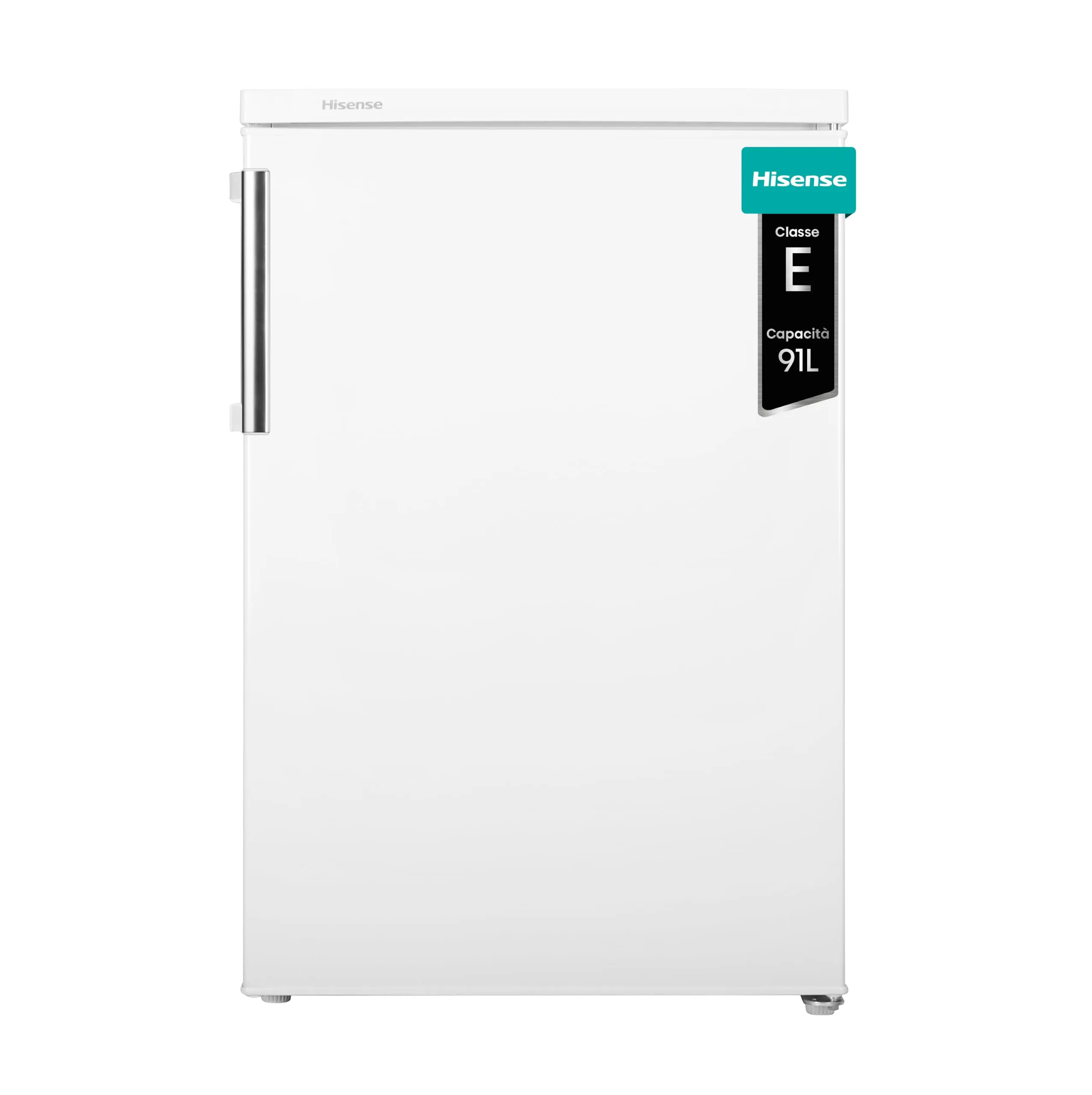 Hisense FV105D4BW21 Congelatore Sottotavolo Monoporta, 3 Cassetti, 82 Litri, 40 Decibel, Bianco, 57.5 x 56 x 84.5