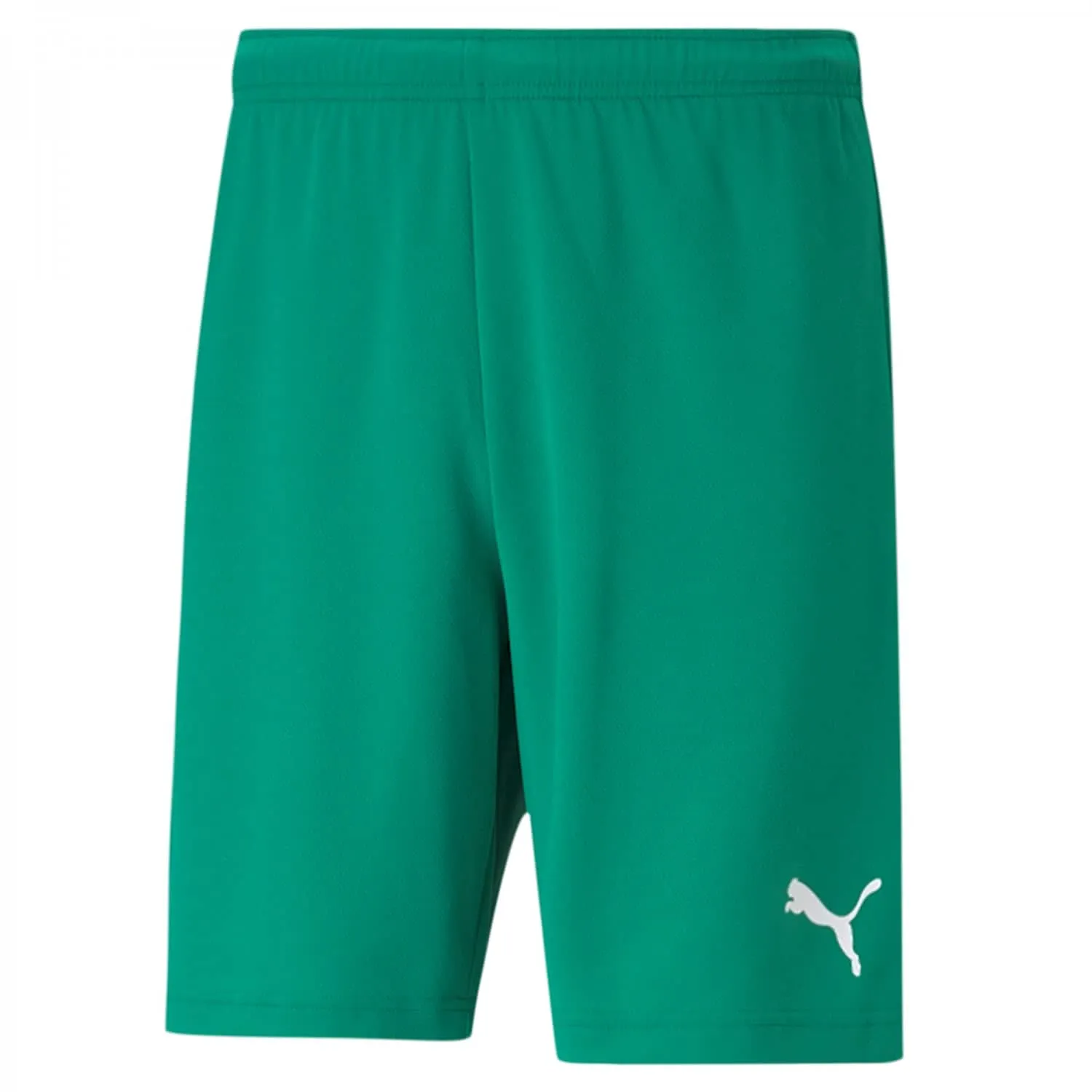 PUMA teamRISE Short Jr, Pantaloncini Unisex - Bambini e Ragazzi, Pepper Green/White, 152