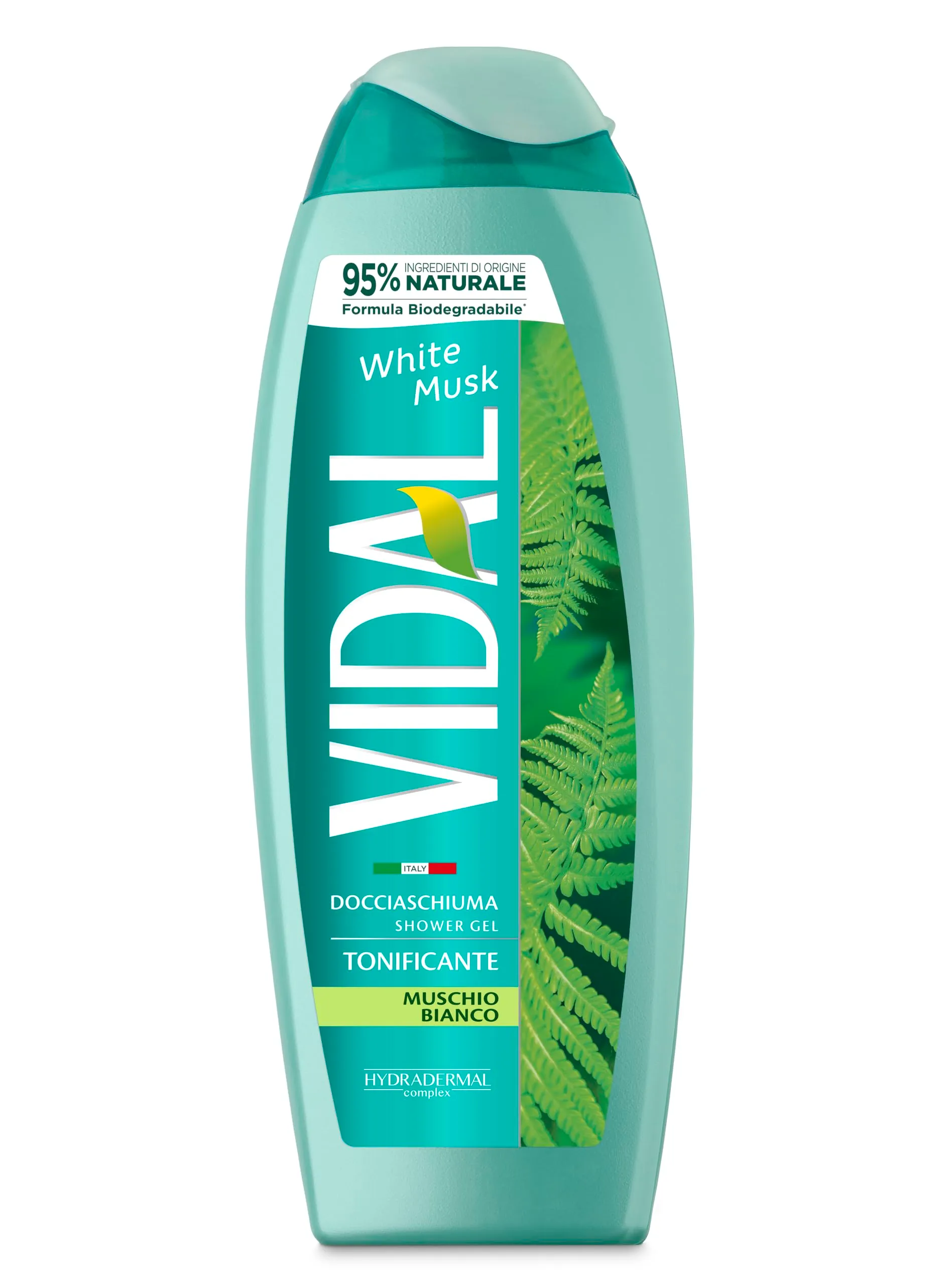 Vidal Docciaschiuma Tonificante White Musk - Muschio Bianco, Formula Dermatologicamente Testata, 250ml