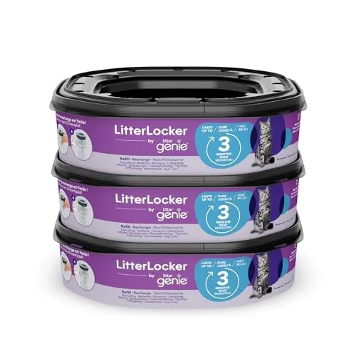 Litter Genie - 9 Mesi - 3 Ricariche XL Ottagonali per Lettiera