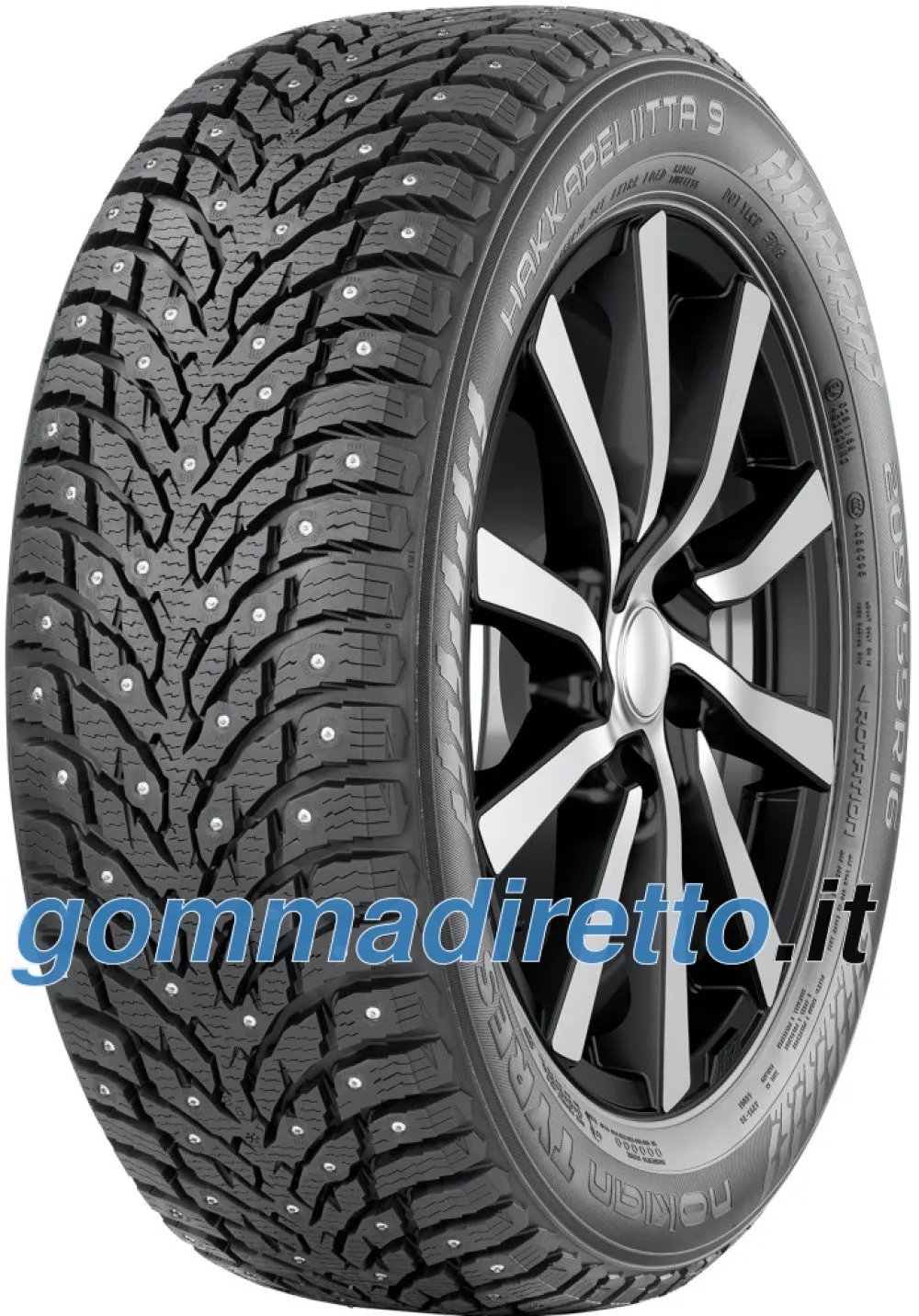 Nokian Hakkapeliitta 9 225/50 R17 98T XL Studded Tyre - immagine 1