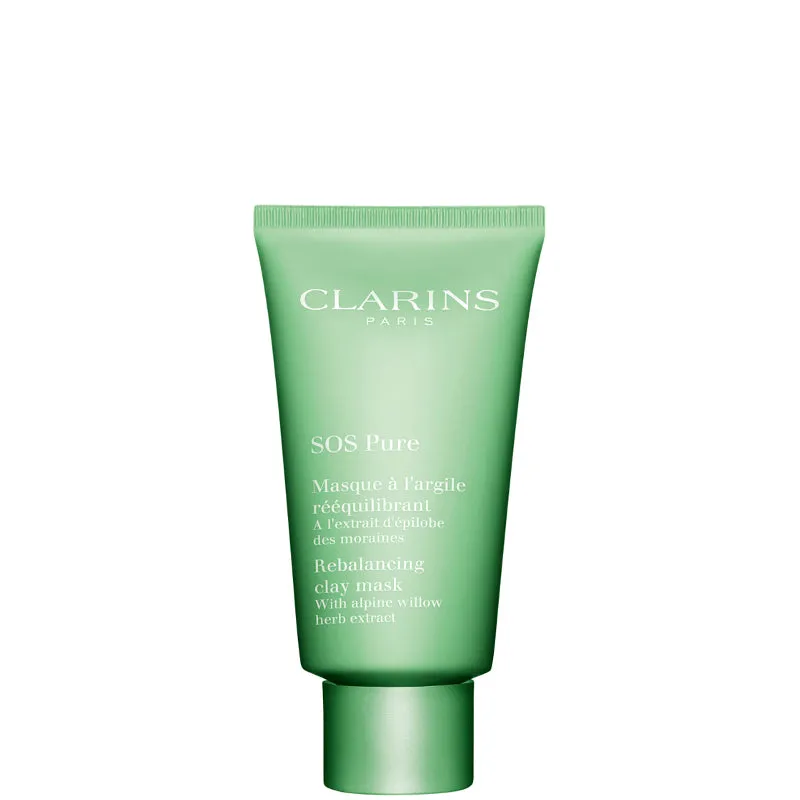 Clarins Sos Pure - Masque a l'argile rééquilibrant - Pelli Miste e Grasse - 75 ML