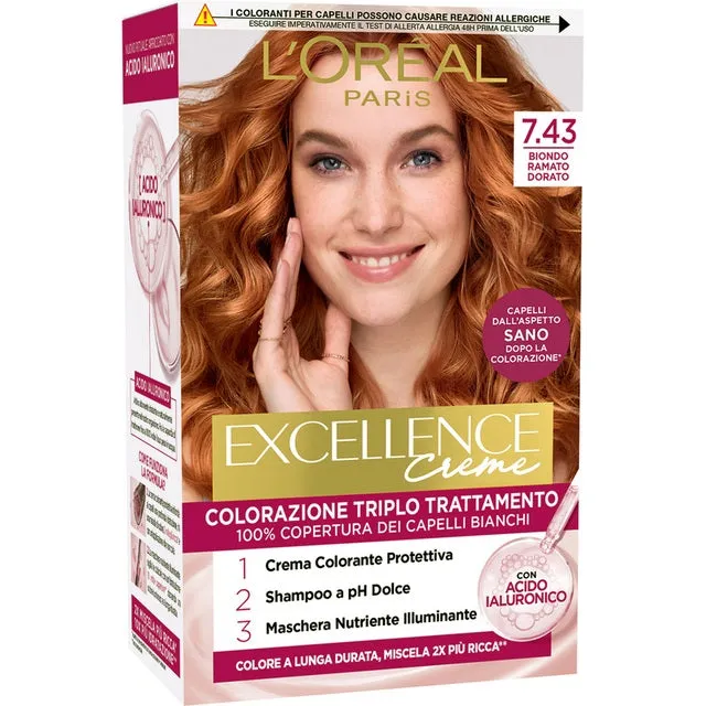 L'Oreal Excellence Creme 7.43 Biondo Ramato Dorato