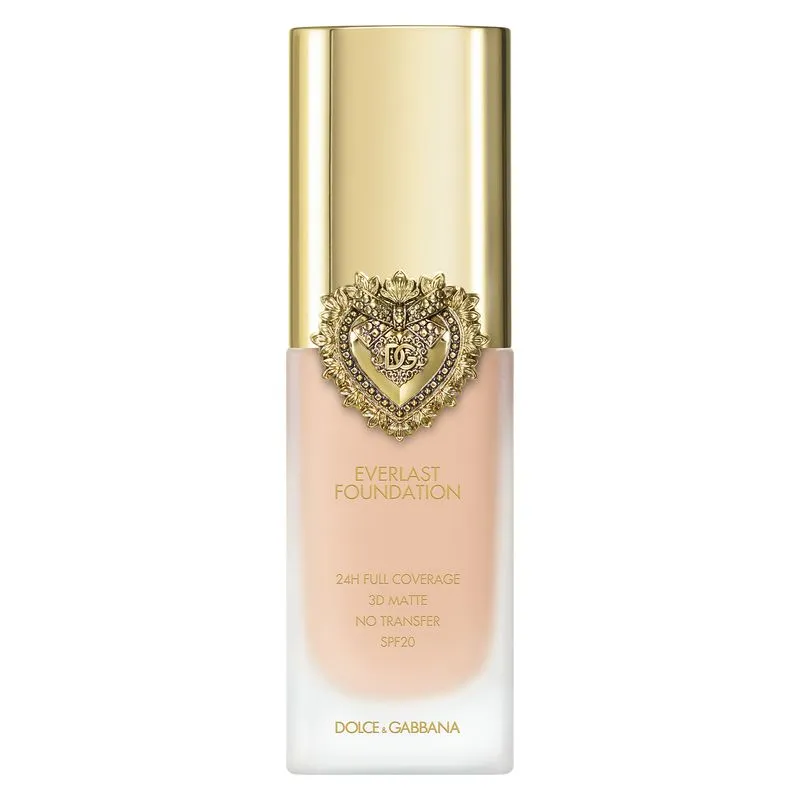 D&G Make Up Everlast Foundation Alta coprenza 24 ORE Effetto opaco 3D No transfer SPF20 5N Light