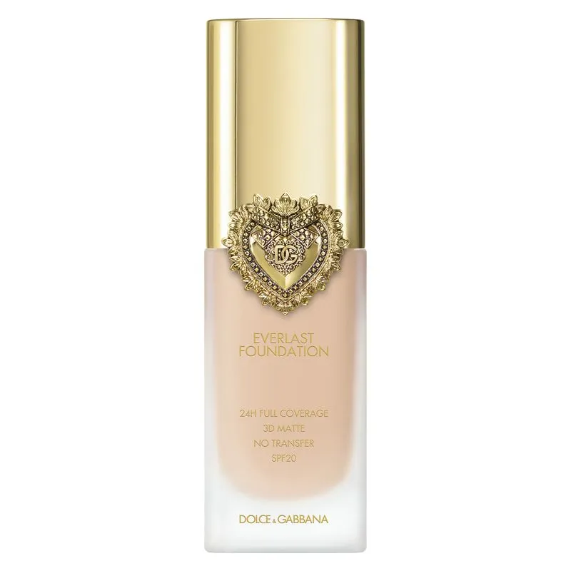 D&G Make Up Everlast Foundation Alta coprenza 24 ORE Effetto opaco 3D No transfer SPF20 7N Light