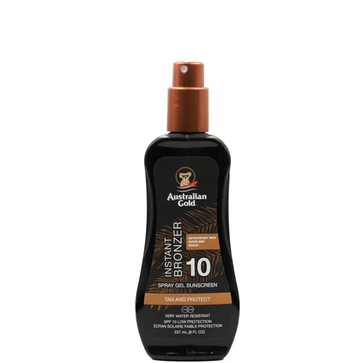 Australian Gold Instant Bronzer Spray Gels Sunscreen SPF 10 - 237 ML