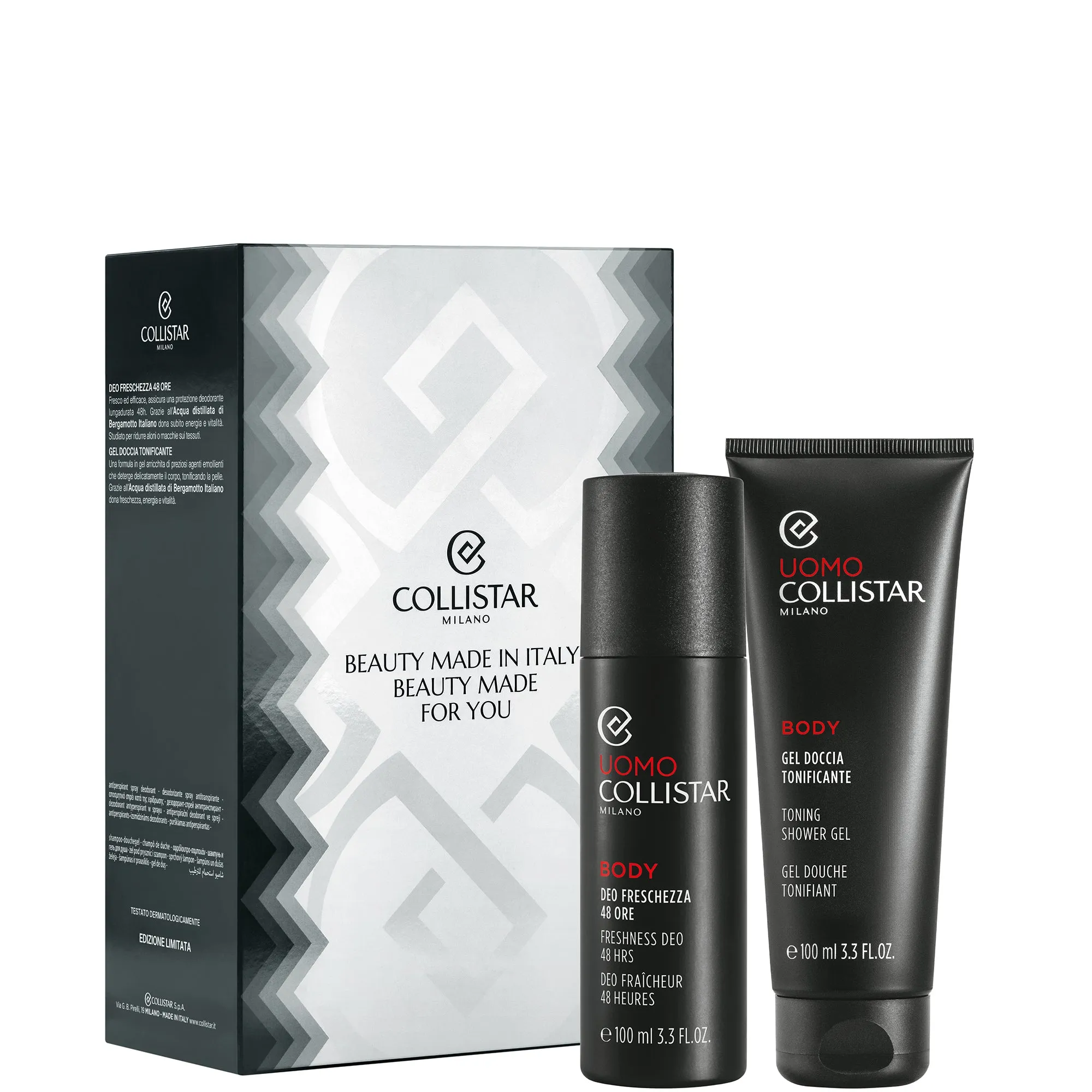 Collistar Deo Freschezza 48 Ore + Gel Doccia Tonificante - Uomo - 100 ML