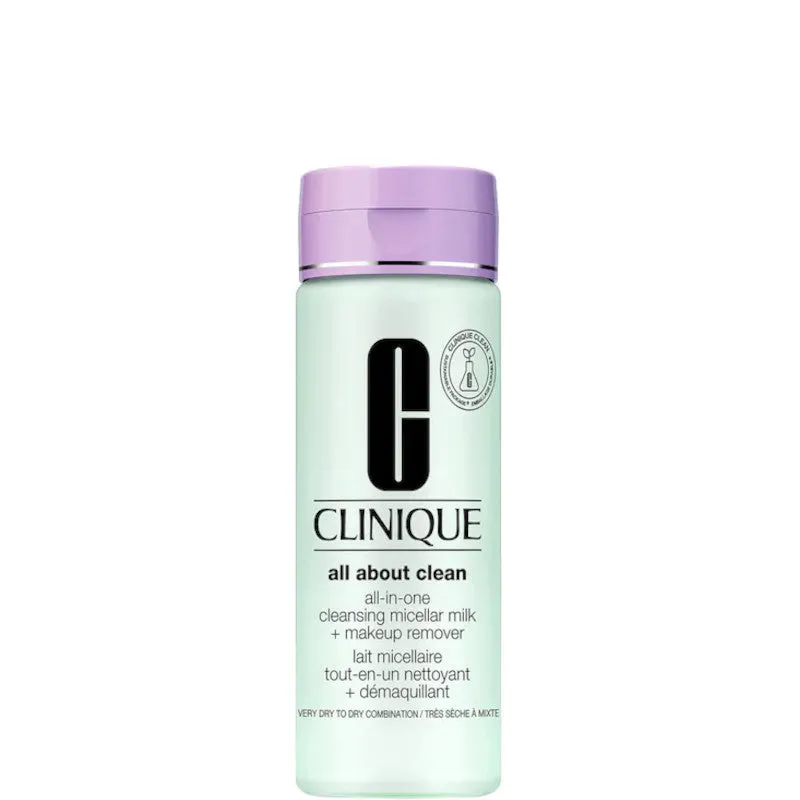 Clinique All About Clean - All-in-One Cleansing Micellar Milk + Make Up Remove Tipo 1 2 Pelli Secche e Miste 200 ML - 200 ML