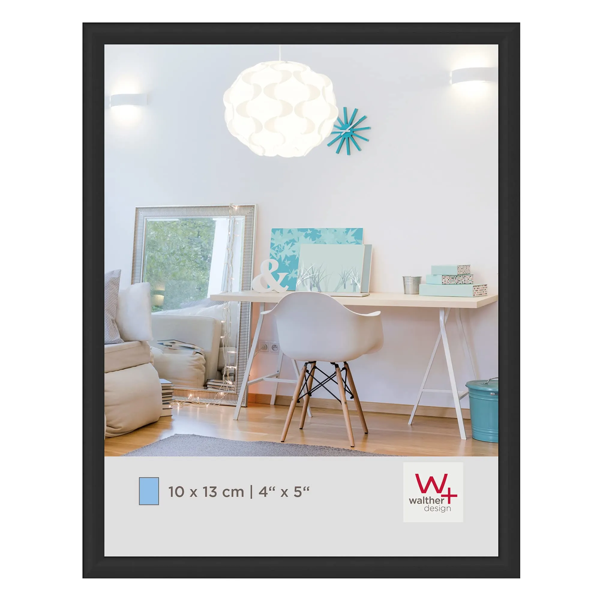walther designCornice per foto nera 10 x 13 cm Cornice in plastica New Lifestyle KV113B