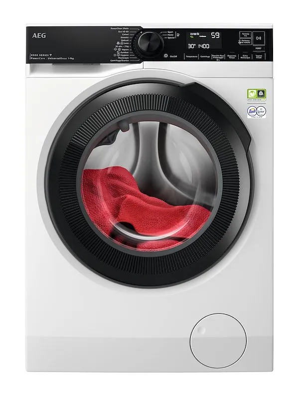 Aeg Lavatrice 9Kg Serie 8000 Lr8h94gby Inverter Bianco/oblò nero