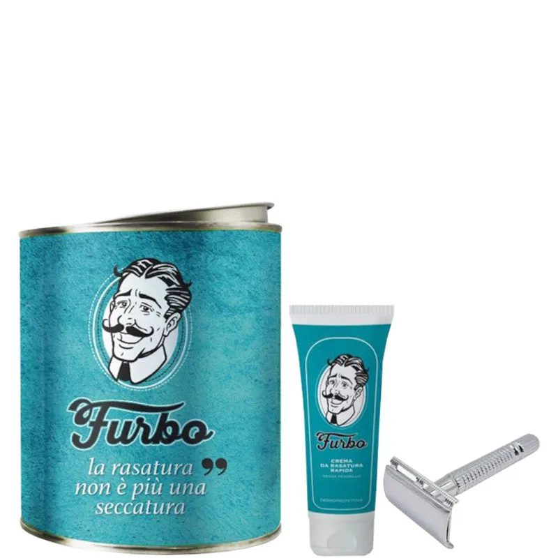 Furbo Crema da Rasatura Rapida + Rasoio Tech III Confezione 100 ML Crema da Barba + Rasoio Tech III - 100 ML Crema da Barba + Rasoio Tech III