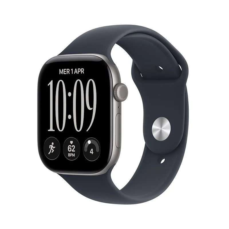 Apple Watch Series 12 GPS 46MM S/M Cassa Alluminio Grigio siderale e Sport Band Blu