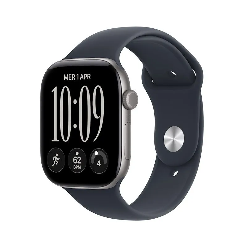 Apple Watch Series 12 GPS+Cellular 46MM M/L Cassa Alluminio Grigio siderale e Sport Band Blu