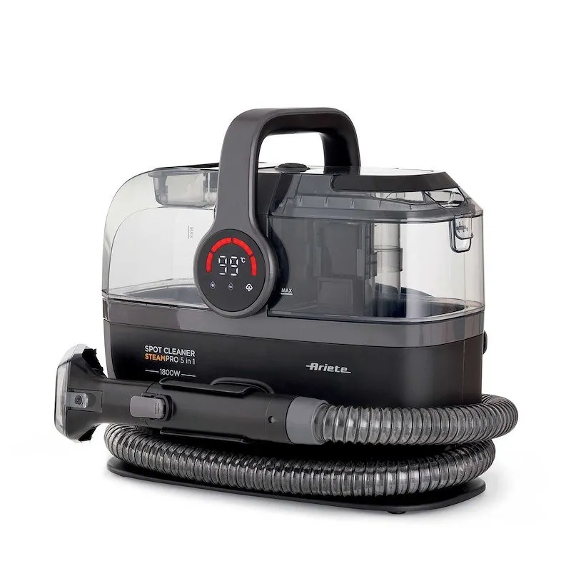 Ariete Lavatappeti e pulitore a vapore Spot Cleaner Steam PRO 5in1 2484 Nero