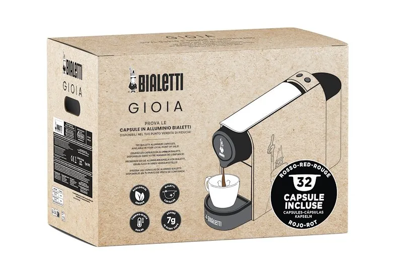 Bialetti Macchina automatica Bundle Gioia Nero+32 Caps