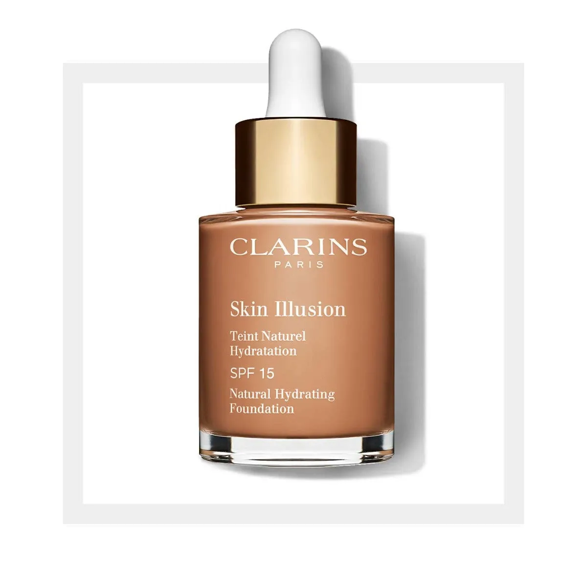 Clarins Skin Illusion - Fondotinta Effetto Pelle Nuda, Luminosità 30ml / 112.3 Sandalwood
