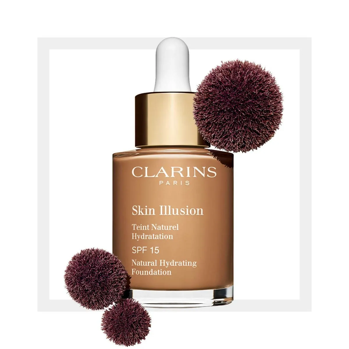 Clarins Skin Illusion - Fondotinta Effetto Pelle Nuda, Luminosità 30ml / 114 Cappuccino