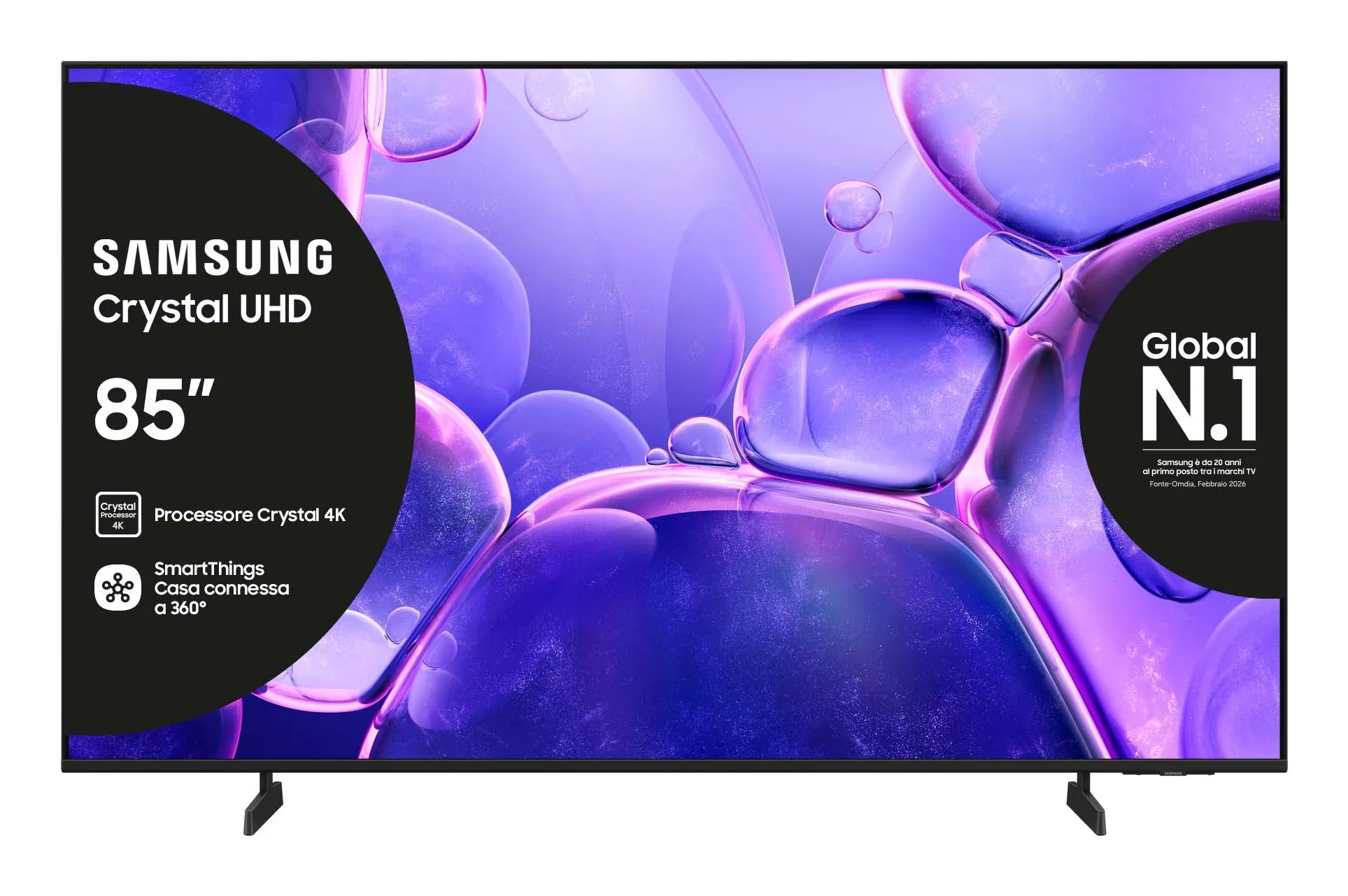 Tv 85 Sam 4K Uhd Smart Tv Italia Lan Dvt2 Dvbs2 Hdr10 Italia Crystal