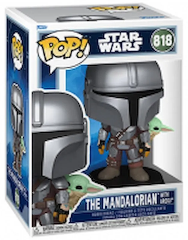 Funko Pop! Star Wars The Mandalorian w/Grogu (On Back) 818