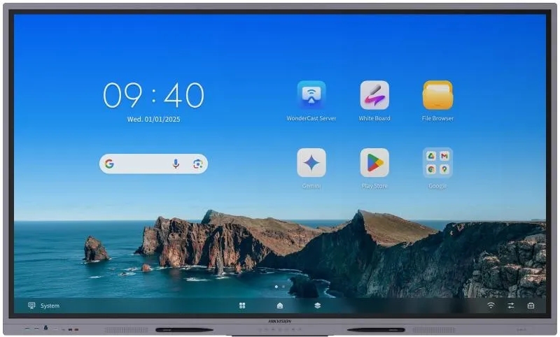 Hikvision Display Touch Interattivo 86 4K Uhd 8Gb/128Gb 3Hdmi Wifi6 Staffa Edla Android 14 3210