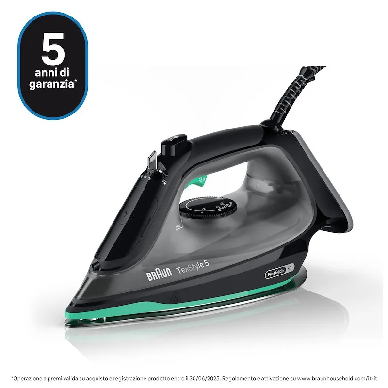 Braun Ferro da stiro a vapore TexStyle 5 Si5277gr verde