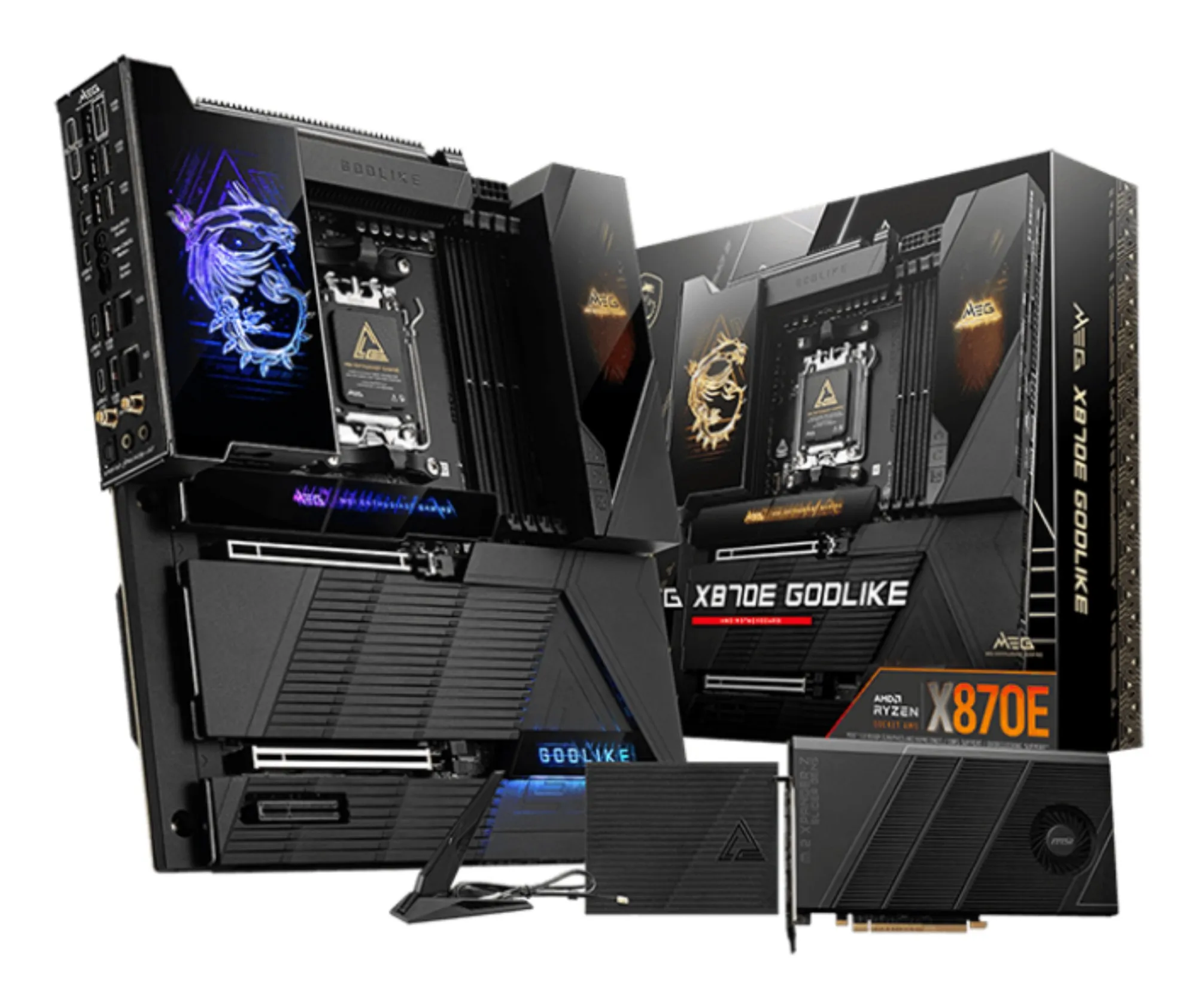 Msi Mb Meg X870E GodlikeX870EAm54Ddr52Pci-Ex165M.24Sata32Usb41Usb3.2 Gen2X213Usb3