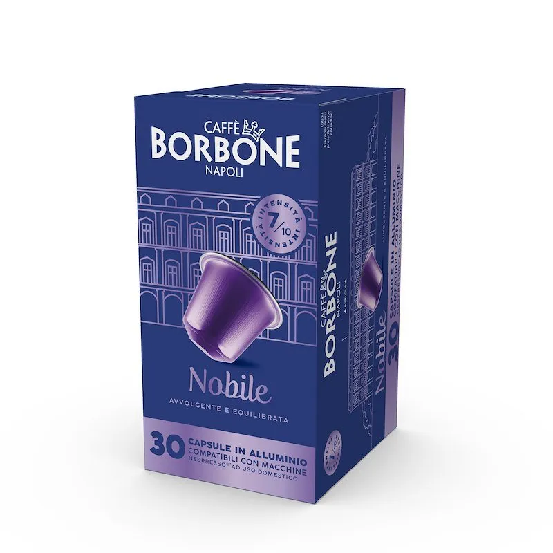 Caffe' Borbone Capsule compatibili sistema Nespresso Alluminio Nobile 30 PZ Rebnobile3x30n