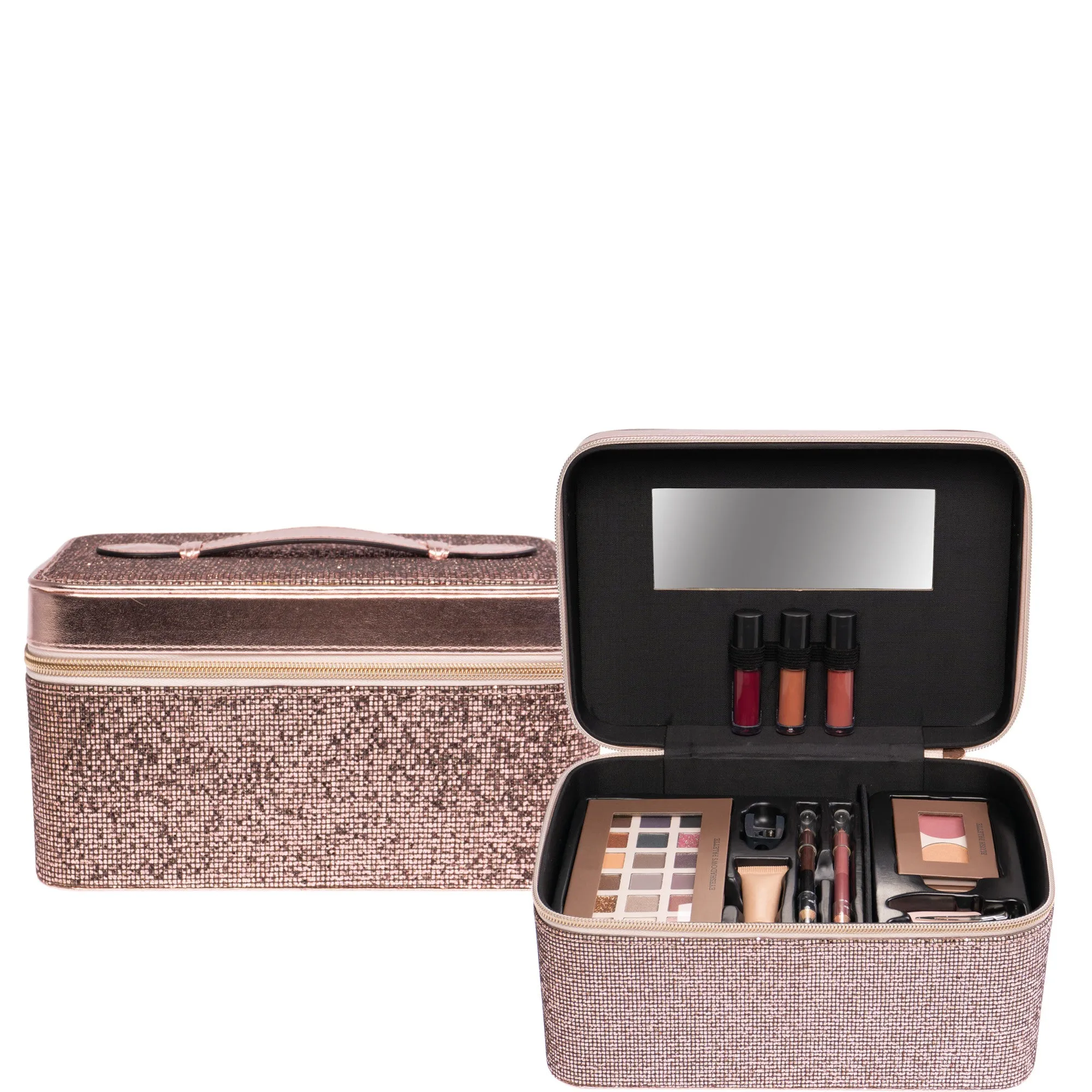 Naima Naima Cosmetic Case Make-up Rose Glitter M - Default Title