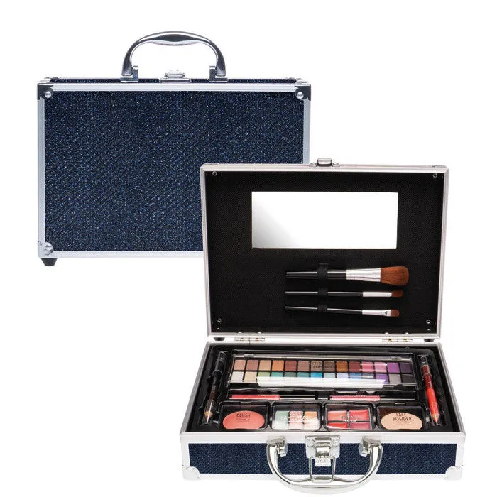 Naima Naima Cosmetic Case Make-up Black Blue Glitter - Default Title