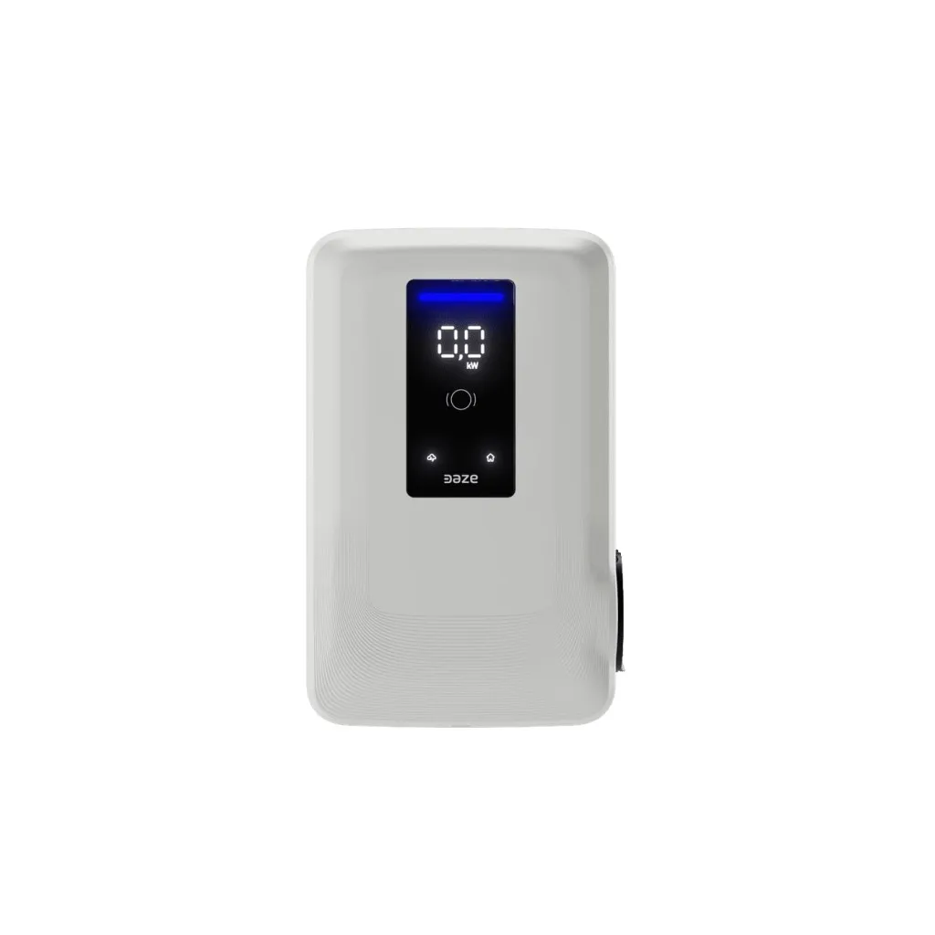 Daze Stazione di Ricarica 7.4kW Dazebox Home S Monofase 32A IK10 IP55 WiFi Bluetooth Ethernet Incluse 3 Tessere RFID Wall Box Colore Bianco con Schermo e Connettore Tipo 2