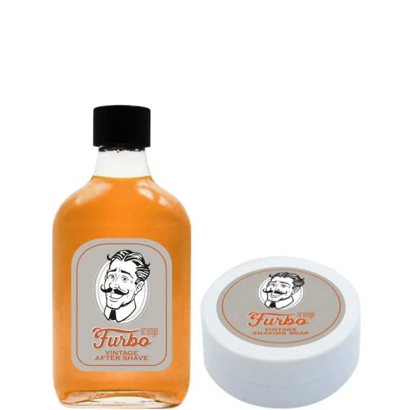 Furbo Sapone da rasatura + Lozione Dopobarba Vintage Orange Confezione 100 ML Sapone da Rasatura + 200 ML Lozione Dopobarba - 100 ML Sapone da Rasatura + 200 ML Lozione Dopobarba