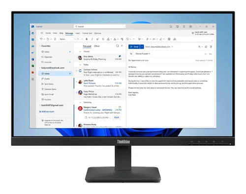 Lenovo Monitor 23,8 LED Ips 16:9 FHD 6 Ms 250 Cdm, VGA/Hdmi, S24-4E 64b5kat1eu