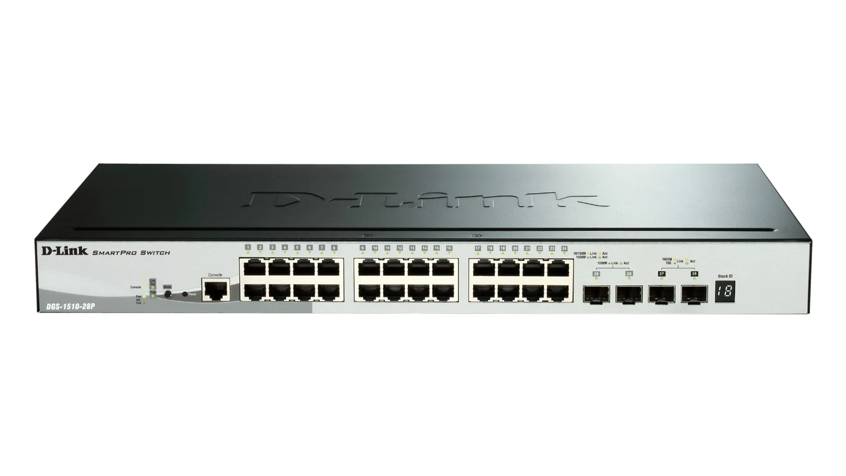 D-Link 28-Port 10/100/1000Mbps Gigabit Stackable Smartpro Poe Switch Including 2 Sfp Ports And 2 X 10G Sfp+ Ports