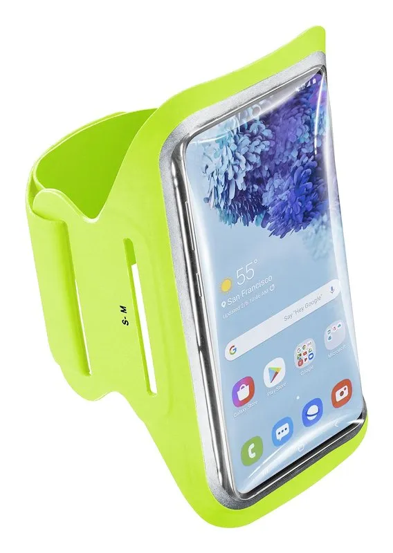 Cellularline Fascia Braccio Sportiva Smartphone ARMBANDFIT55L Lime