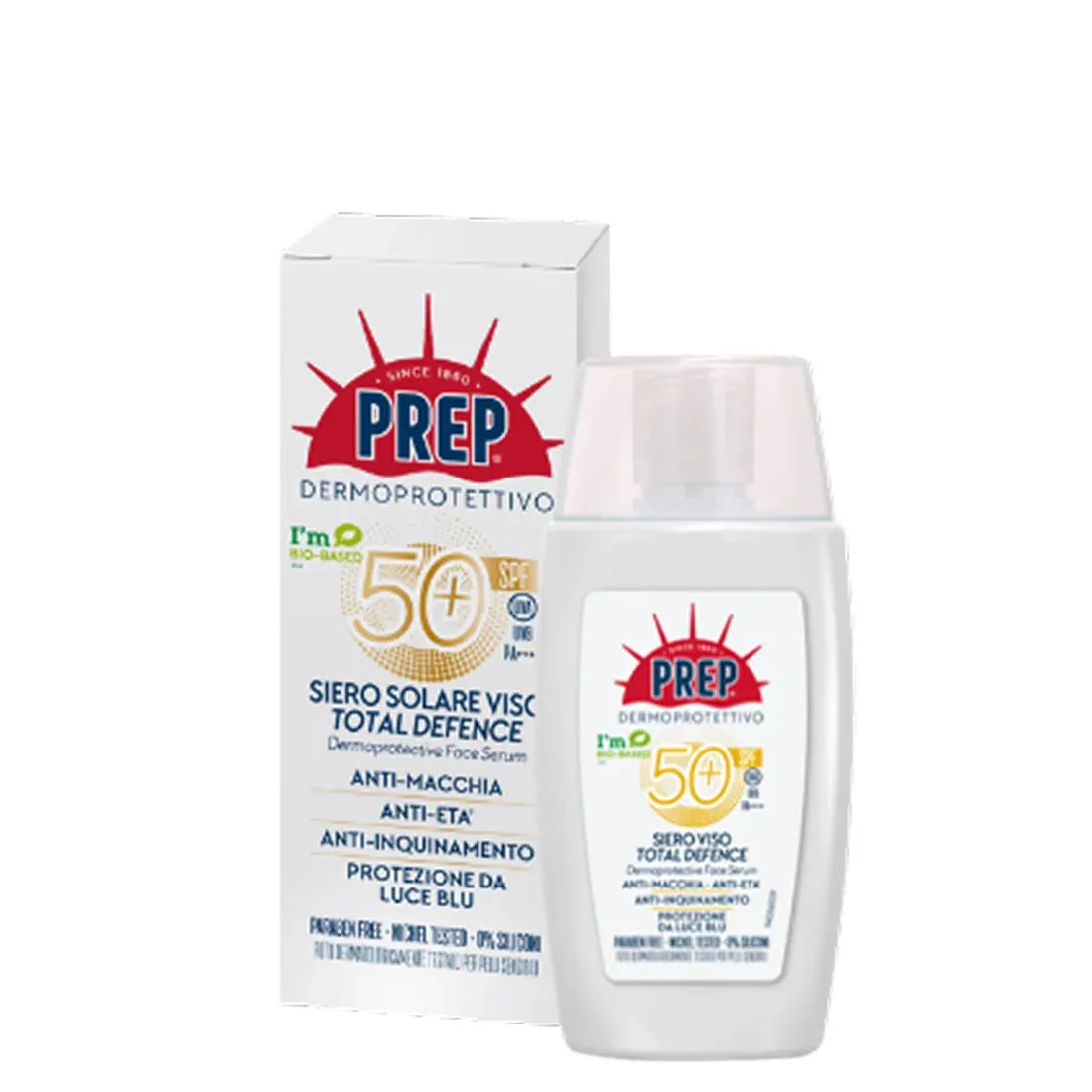 Prep Prep Siero Viso Total Defence Antimacchia Antiet Anti-inquinamento SPF 50+ 50ml