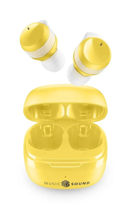 Cellularline Flow Auricolari Bluetooth Giallo