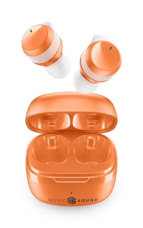 Cellularline Auricolari Bluetooth Btmstwsflowo Arancione