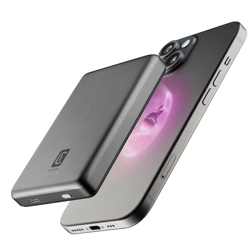 Cellularline Power Bank PBMAGSLIM10000WIRD Grigio