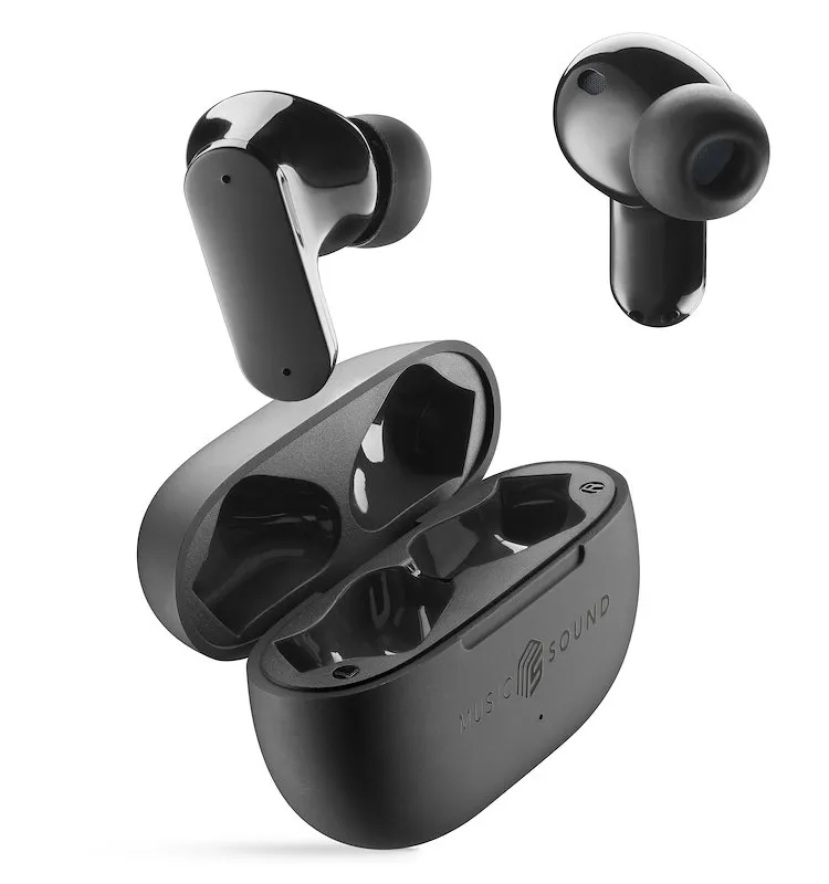 Cellularline Auricolari Bluetooth BTMSTWSANCK Nero