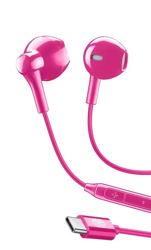 Cellularline Auricolari con Filo Aucapsulemstypecp Rosa