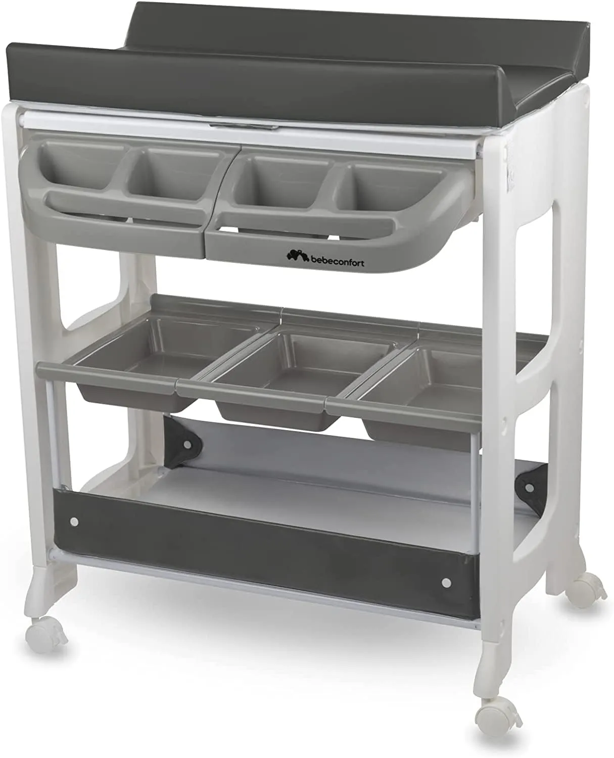 Bebeconfort Dolphy Fasciatoio con Vaschetta 2 in 1, 0–11 kg, Grey Mist